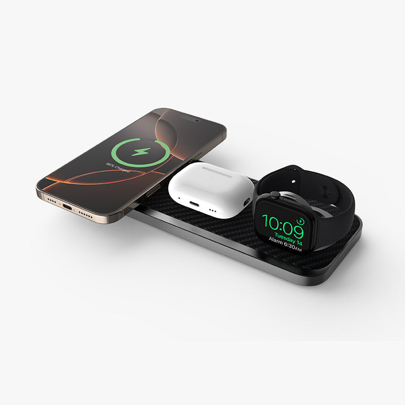 Kevlar Desktop Wireless Charging Station 3 in 1