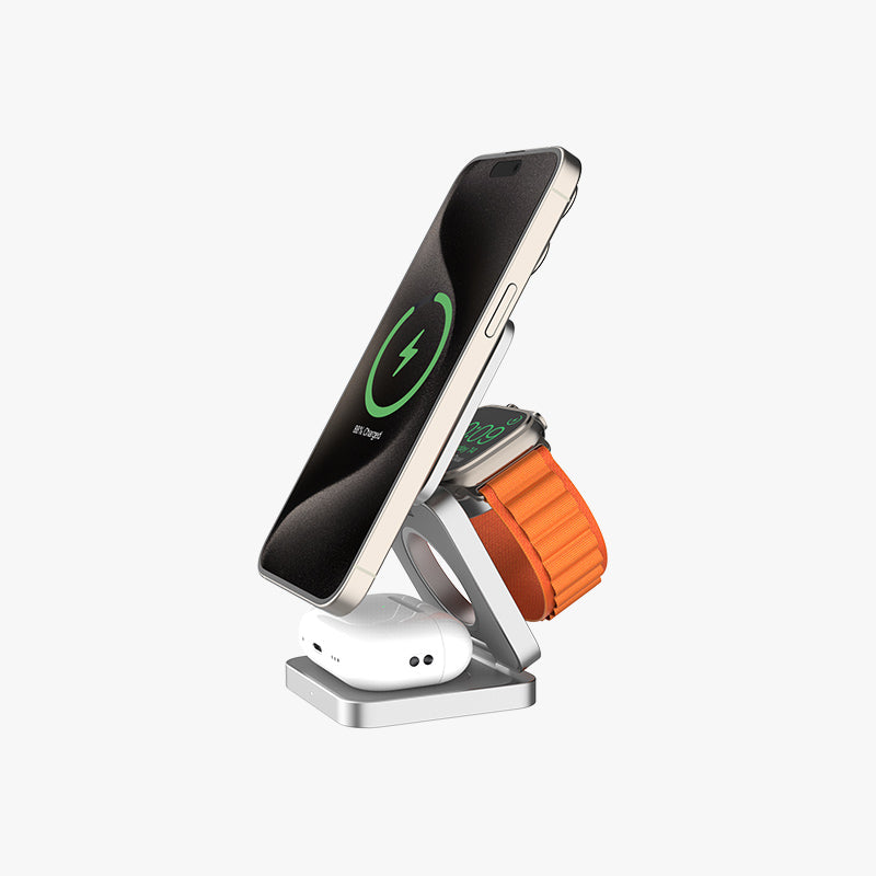 Mini Foldable Wireless Charging Station 3 in 1