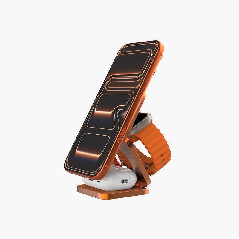 QI2.2 Portable Mini Wireless Charging station 3 in 1